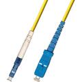 Patchcord hybrid LC/UPC-SC/UPC, 20 meter SM 9/125µm G.652.D, Simplex 2mm, Yellow